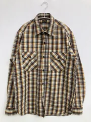 Lee リー シャツ/ブラウス L ブラウン コットン チェック柄 ミドル丈 長袖 レギュラーカラー