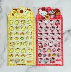 新品　2枚セット ハローキティ ポムポムプリン　ウォーターインボンドロ　ぷっくり