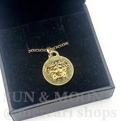え*く様 VERSACE メデューサ グレカ メダリオン ネックレス monet