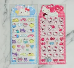 新品　2枚セット ハローキティ サンリオキャラクターズ ウォーターインぷっくりシール