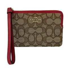 未使用❣️COACH コーチ ポーチ フラグメントケース シグネチャー 赤 