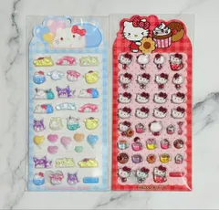新品　2枚セット ハローキティ サンリオキャラクターズ ウォーターインぷっくりシール