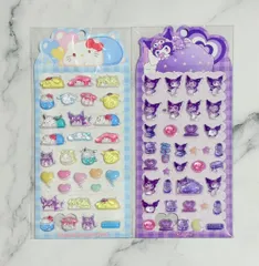 新品　2枚セット クロミちゃん サンリオキャラクターズ ウォーターインぷっくりシール