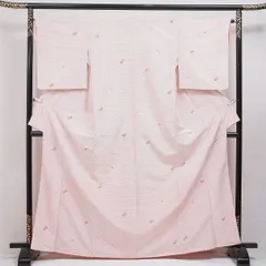 小紋 袷 身丈167cm 裄丈65cm ポリエステル 洗える着物 Sランク インフォーマル 広衿 XLサイズ 鼓 青海波 古典的 控え目 白系 RP 1221-15962のサムネイル