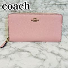 付属品完備】COACH ディズニー オーガナイザー シボ革 レザー ピンク