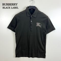 美品☆BURBERRY BRIT 半袖ポロシャツ 刺繍ロゴ ノバチェック 黒 M