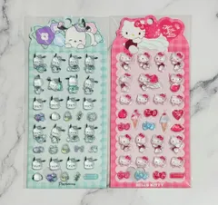 新品　2枚セット ポチャッコ　ハローキティ ウォーターインぷっくりシール