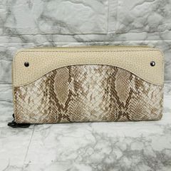 COACH 長財布 ターンロック パイソン柄 ホワイト - メルカリ