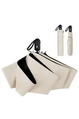 シシベラ(CICIBELLA) 折りたたみ傘 ワンタッチ自動開閉 日傘 uvカット 100 遮光 折り畳み傘 軽量 レディース w-s8 無地 ライトベージュ