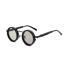 [FEISEDY] 調節可能なサングラス UV400 TAC偏光レンズ 紫外線カット メンズ 回転調節できる明るさ 金属フレーム 運転 自転車 レディース 眩しさ軽減 釣り B1400-FRのサムネイル