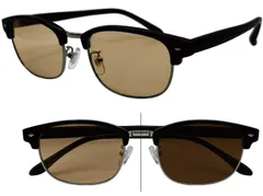[Face Trick glasses] サングラス 偏光・調光 メンズ レディース uvカット 紫外線で色が濃くなる 鯖江メーカーレンズ ブラック/偏光ライトブラウン【濃ブラウンに調光】 PHC2044-12Kのサムネイル