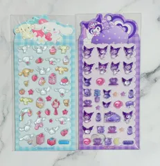 新品　2枚セット クロミちゃん　シナモンロール ウォーターインぷっくりシール