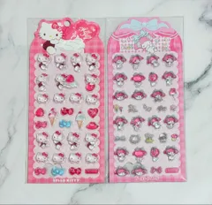 新品　2枚セット ハローキティ　マイメロディ ウォーターインぷっくりシール