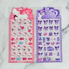 新品　2枚セット ハローキティ　クロミちゃん ウォーターインぷっくりシール