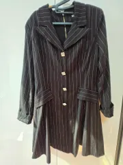 ブラック ストライプ ジャケット ONE PIECE