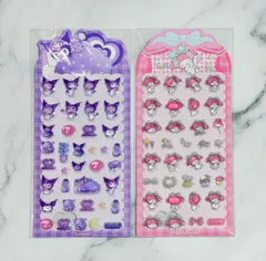 新品　2枚セット クロミちゃん　マイメロディ ウォーターインぷっくりシール
