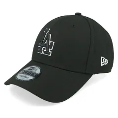 [ニューエラ] キャップ 940 9FORTY アジャスター付 フリーサイズ LA NY ポリエステル 野球帽 帽子 メンズ レディース ジェンダーフリー ブラック アウトラインシルバー [並行輸入品]