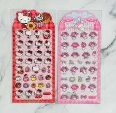 新品　2枚セット ハローキティ　マイメロディ ウォーターインぷっくりシール
