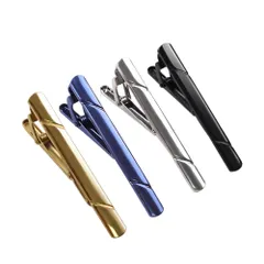 DEVENTORZ ネクタイピン メンズ セット 4本 シンプル 光沢仕上げ プレゼント スーツ用 ビジネス 結婚式 冠婚葬祭 フォーマルアクセサリー