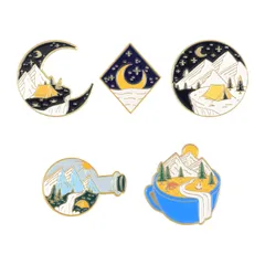 Sisslia ブローチ 自然 ピンバッジ セット入・ピース 猫釣り タックピン かわいい ラペルピン ネクタイピン 入学式 卒業式 友達へのプレゼント 保存ケース付き