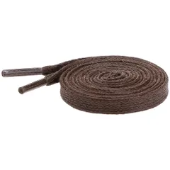 [Elerevyo] シューレース 無地 靴ひも 平紐 男女通用 ワックスコットン レザー フラット靴ひも オールシューズ用 1ペア コーヒー 80cm/31.5