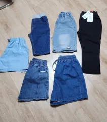140 女子児童 ハーフパンツ6枚まとめ/キッズジュニア 7分 パンツ