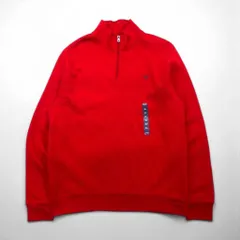 CHAPS RALPH LAUREN ハーフジップ スウェット トレーナー XL レッド THE EVERYDAY FLEECE 未使用品