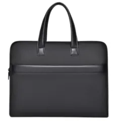 [ORIJIRI] ビジネスバッグ メンズ 2way 大容量 トートバッグ リクルートバッグ カバン 撥水 自立 PC収納 出張 軽量 就活バッグ (ブラック)