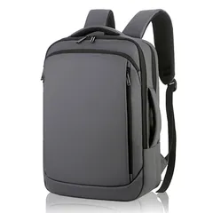 [PORCO CASA] ビジネスリュック メンズ 防水 3WAY 軽量 PC バッグ 通勤 通学 男子 大容量 バックパック リュックサック 40代 50代 15L 15.6 パソコン PC対応 USB 出張 旅行 撥水 (グレイ)