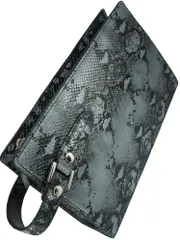 パイソングレー セカンドバッグ ビジネスバッグ メンズ 持ち手付き ハンドル付き PUレザー 合皮 ラウンドファスナー ラウンドジップ 手提げ 大容量 多機能 多収納 クラッチバッグ 結婚式 冠婚葬祭 カバン ストラップ 軽量 ストラップ付き 高級 人気 ブラ