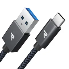 RAMPOW usb c ケーブル【1m/黒】タイプc ケーブル 急速充電 QuickCharge3.0対応 USB-C & USB-A 3.1 Gen1規格 5Gbpsデータ転送 iPhone17/17e/Air/16/16e/15 充電 Xperia/Ga