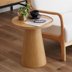 ライフファニチャー TH ASH TABLE ウッド天板 ラウンドサイドテーブル