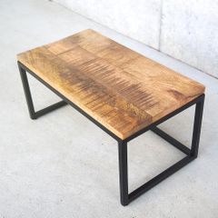 ウッドxアイアンのセンターテーブル HERRINGBONE TABLE - メルカリ