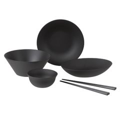 ARASパスタ&カレーセット❤️4セット深皿&カトラリーブラック黒 - メルカリ