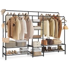 SONGMICS ハンガーラック 大容量スチール洋服掛けラック 幅175cm