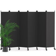 パーテーション 間仕切り6連 高さ176×幅329cm 新品 ブラック 2セット 