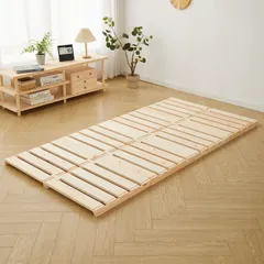 喜之木 ベット すのこベッド シングル 折り畳み パレットベッド スノコベッド ローベッド パレット ベッドフレーム 組み立て式ベッド 天然木 国産ひのき 8枚