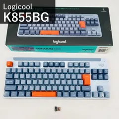 ロジクール SIGNATURE K855BG 無線 メカニカルキーボード TTC赤軸 リニア Bluetooth Logi Bolt 日本語配列 テンキーレス ワイヤレス ブルーグレー