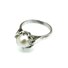 アコヤ真珠 指輪 7.5ミリ玉 (のし等ギフト対応無料) シルバー金具 10号 リング