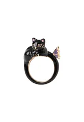[アナスイ] 黒猫モチーフ リング SAMR0780L XD