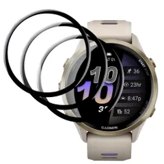 (3枚入り)For Garmin Forerunner 970/570 47mm フィルム 【LAZIRO】 PET複合素材の採用 3D曲面エッジフルカバー 超薄 全面保護 耐指紋 撥油性 高透過率 飛散防止処理 Garmin Forerunner 970/5のサムネイル