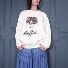 90’s USA VINTAGE RUSSELL ATHLETIC DOG PRINT DESIGN SWEAT SHIRT MADE IN USA/90年代アメリカ古着ラッセルわんこプリントデザインスウェット