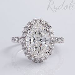 3.1ct D-VVS2 地金K18YGラボグロウンダイヤモンドリング オーバル 