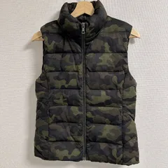 (^w^)b UNIQLO ユニクロ ダウンベスト キルティングベスト 211-157365(54-03) フェザー20% スタンドカラー サイドポケット ダウン80% タウンユース 黒 カーキ 茶 メンズ サイズ L OM11945HG