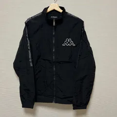 (^w^)b Kappa カッパ ジャンパー ブルゾン ウィンドブレーカー トラックジャケット スポーツミックス スタンドカラー 袖口裾ゴム入り ライトアウター ナイロン100% 黒 ブラック メンズ サイズ L OM11988HGのサムネイル
