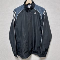 00s/テック系】adidas ナイロンジャケット 裾ドローコード L 黒 - メルカリ