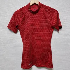 (^w^)b UNDER ARMOUR アンダーアーマー ラグランスリーブ コンプレッション アンダーシャツ モックネック トレーニング フィットネス 幾何学模様 ランニング 赤 レッド メンズ サイズ 記載なし OM11983HG