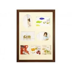 フォトフレームA3・多窓・A4兼用  ダークブラウン 118-010