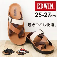 ☆ 27cm ☆ EDWIN サンダル EW5114 EDWIN サンダル コンフォートサンダル サンダルシューズ EW5114 トングサンダル 紳士サンダル エドウィン 靴 シューズ メンズ エドウイン 春 夏 春夏 歩きやすい 父の日 ギフト 贈り物のサムネイル