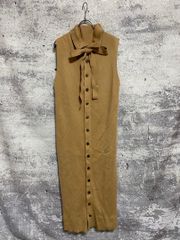 alain manoukian ノースリーブ ワンピース レッド 36 - メルカリ